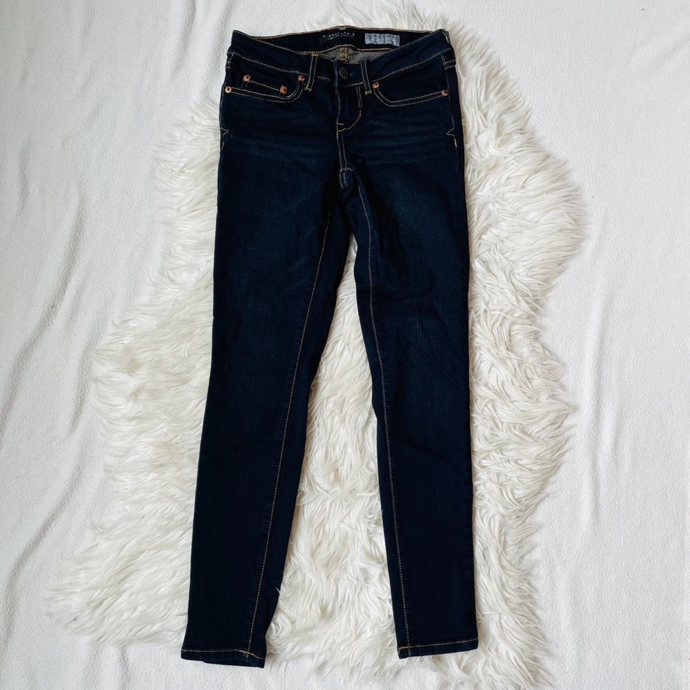 Aeropostale‎ Jegging Womens 0 Dark Wash Denim Stretch Jeans